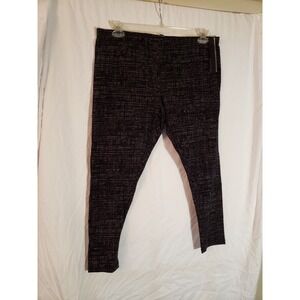 Women's Daisy Fuentes Black And Gray Print Leggings Size XL
